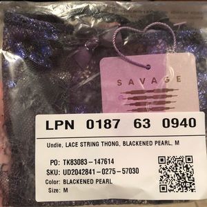 Beautiful Savage X Fenty blue corset w/ thong